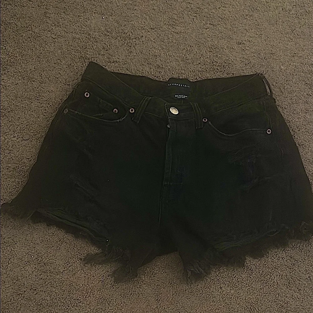 Aeropostale Jean Shorts w Frayed Hem S3 - Picture 2 of 6